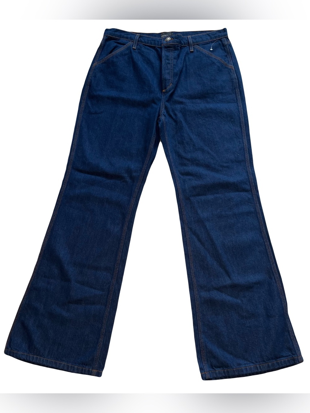 Favorite Daughter Olympia Flare Dark Indigo High Rise Jeans 70s Retro Wide Leg